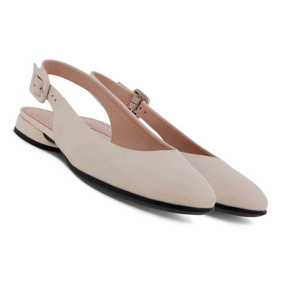 Ecco Anine Sling-back Ballerinasko Dame Beige | NO 5ILH